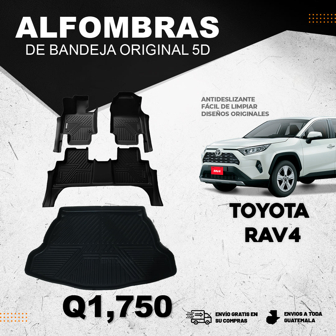 Alfombras 5D para Toyota Rav4 2019 al 2025 4 Piezas