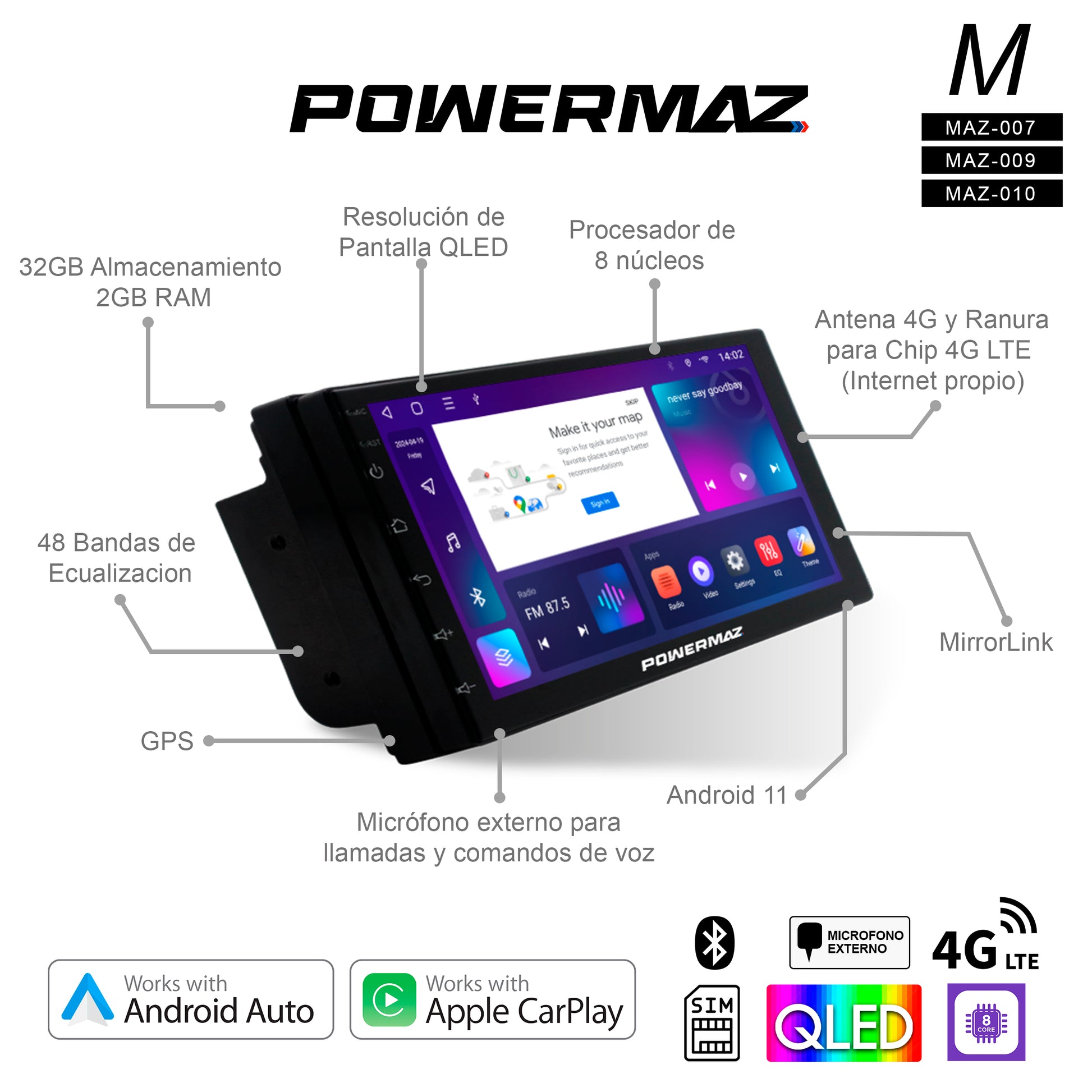 (RADIO POWERMAZ 7 PULGADAS SERIE Z