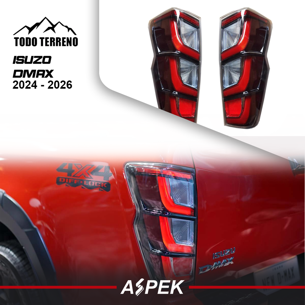 STOP LED ROJOS DE ISUZU DMAX DEL 2024 AL 2026