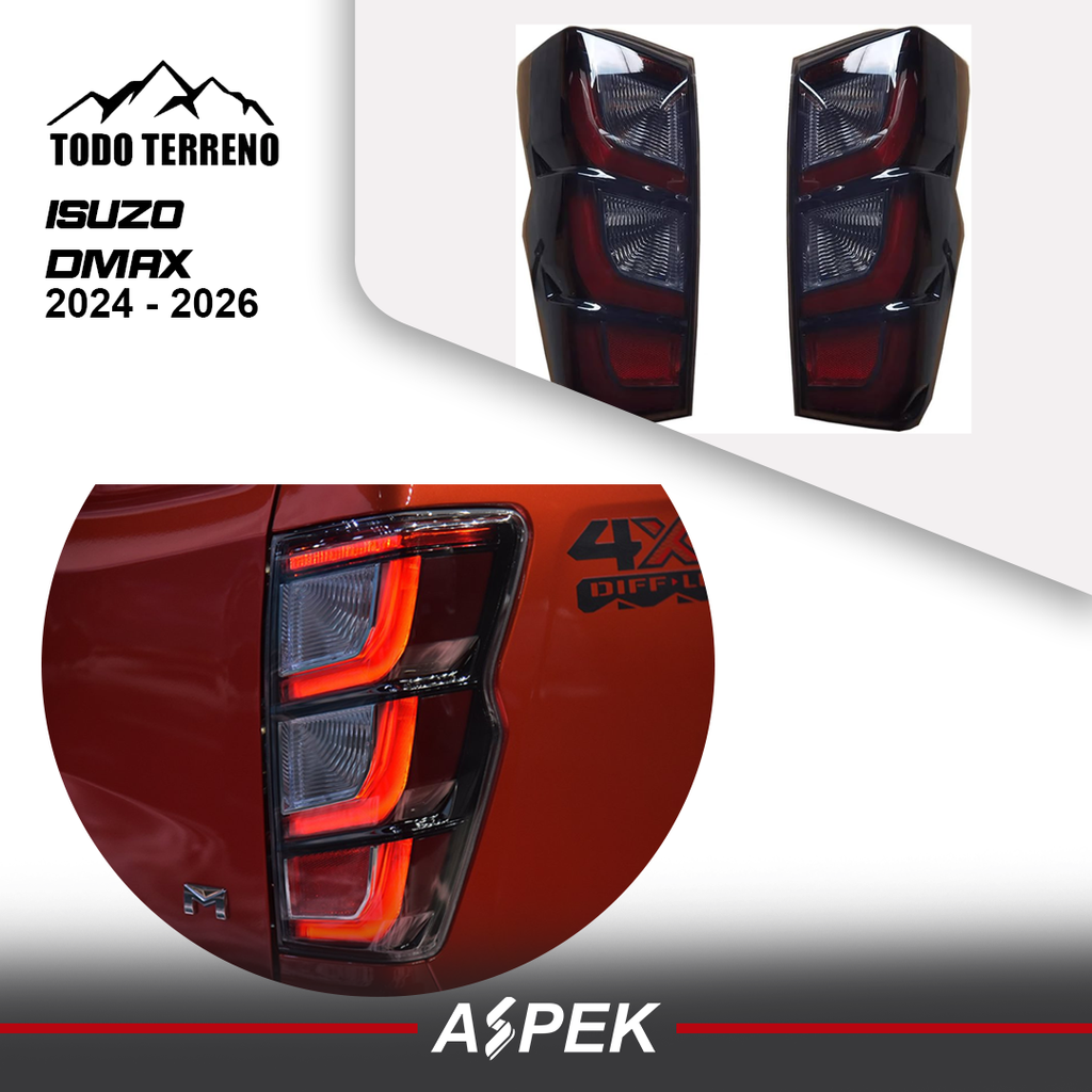 STOP LED AHUMADOS DE ISUZU DMAX DEL 2024 AL 2026