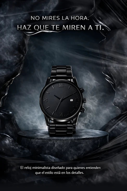 RELOJ HOMBRE ELEGANTE NEGRO