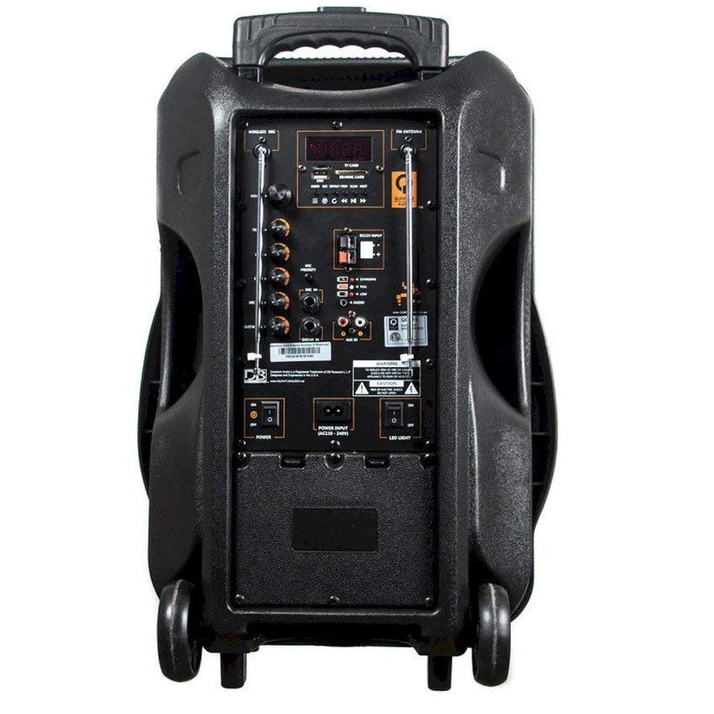 Bocina Quantum Audio recargable 15" 3000W Con Microfono