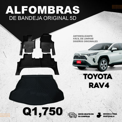 Alfombras 5D para Toyota Rav4 2019 al 2025 4 Piezas