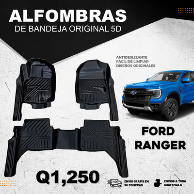 Alfombras 5D para Ford Ranger 3 Piezas