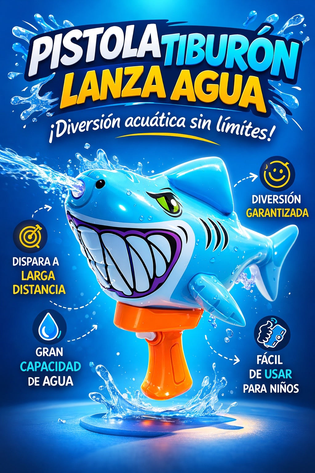 Pistola Tiburon lanza agua