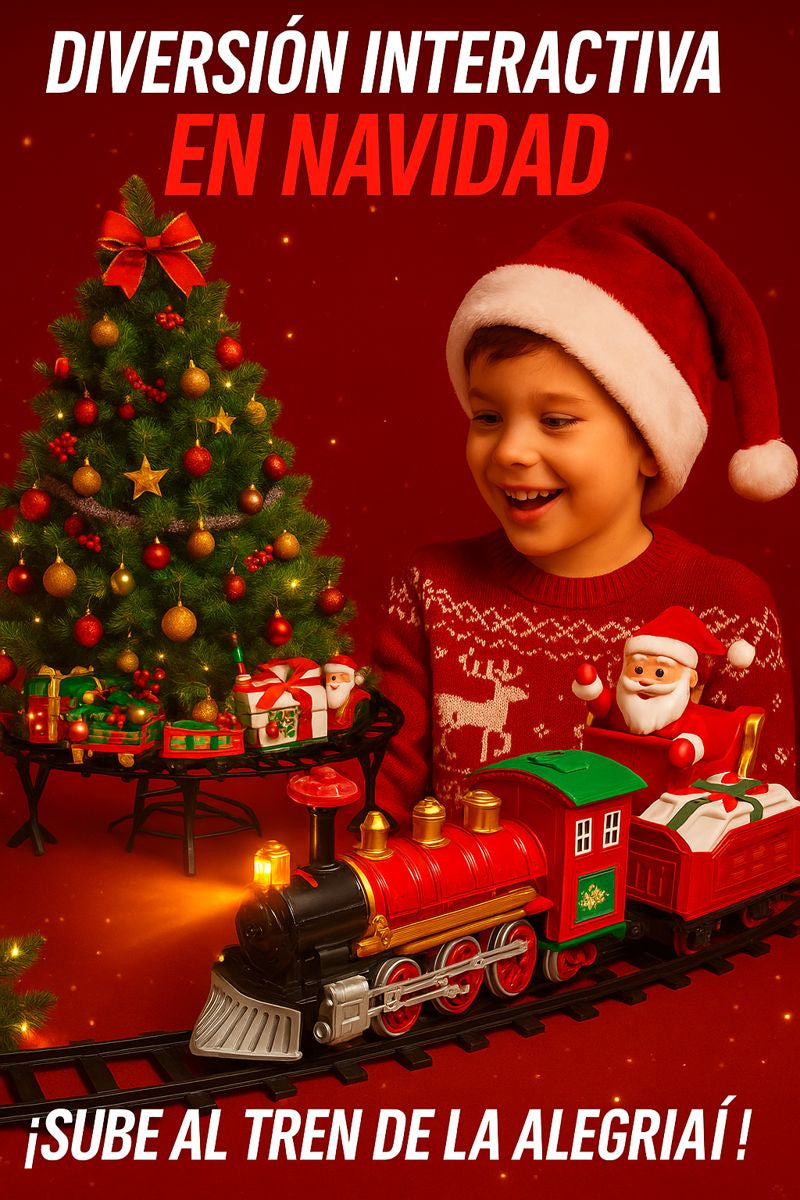 TREN NAVIDEÑO ELECTRICO PARA ARBOL