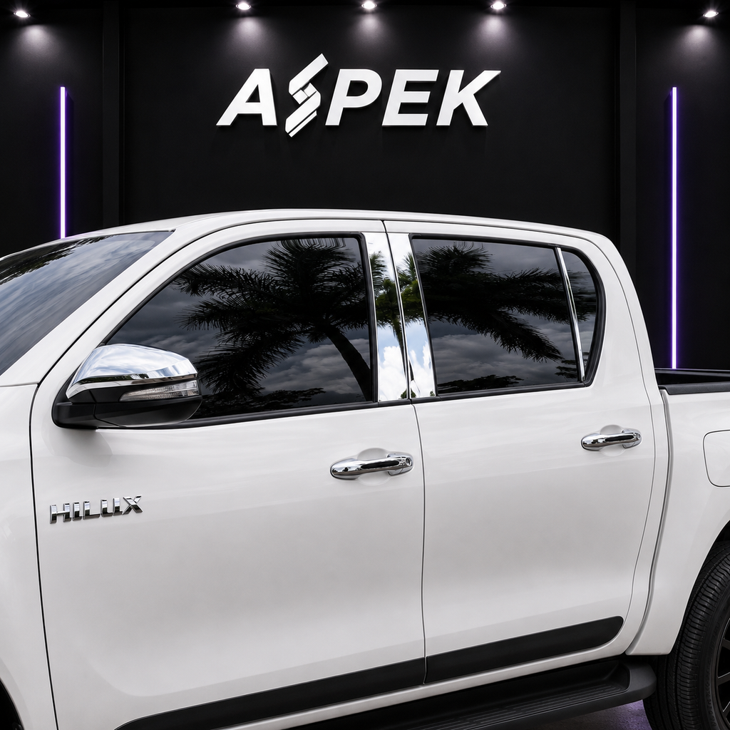 Protectores cromados para puerta ventana, para Toyota Hilux Revo 2016 - 2026