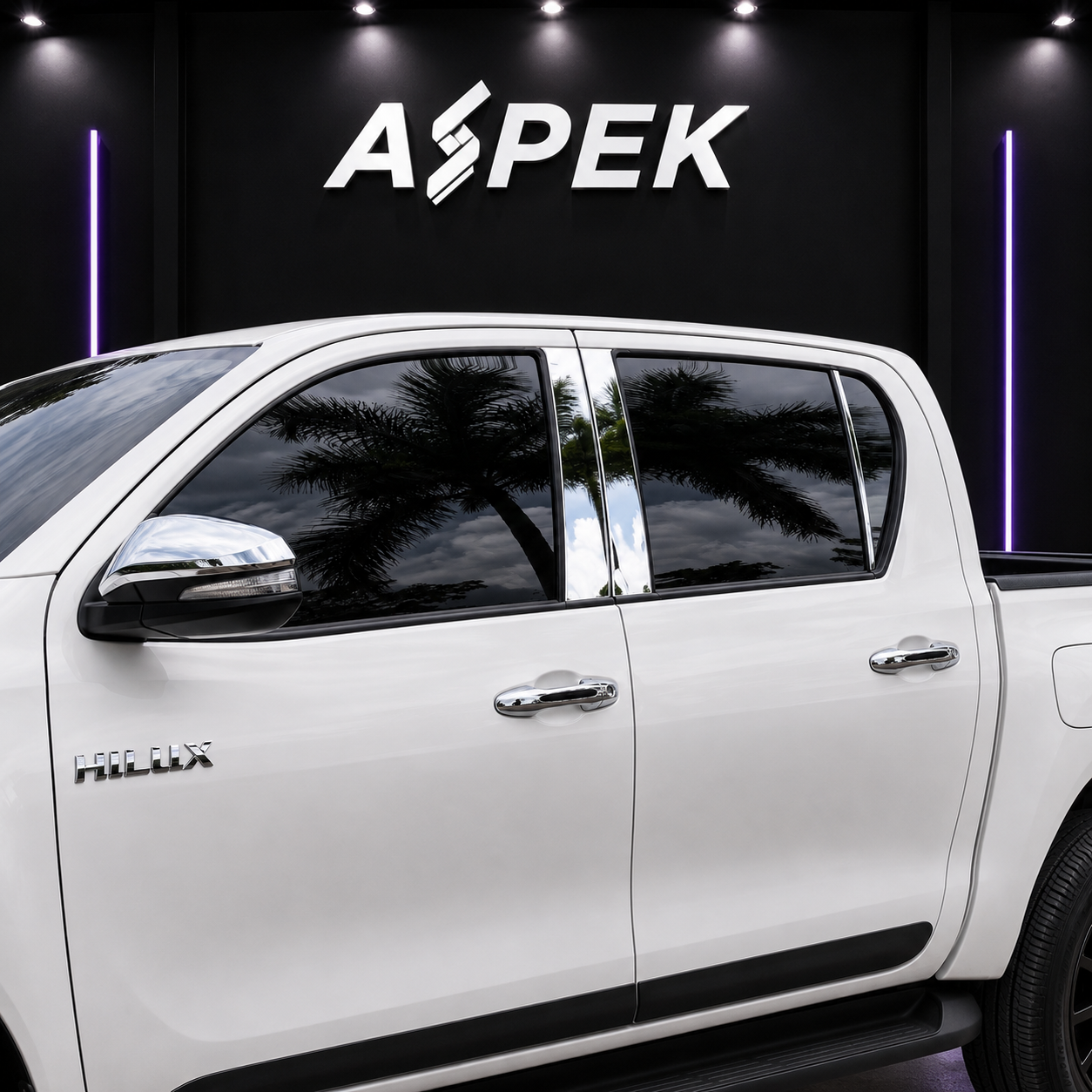 Protectores cromados para puerta ventana, para Toyota Hilux Revo 2016 - 2026