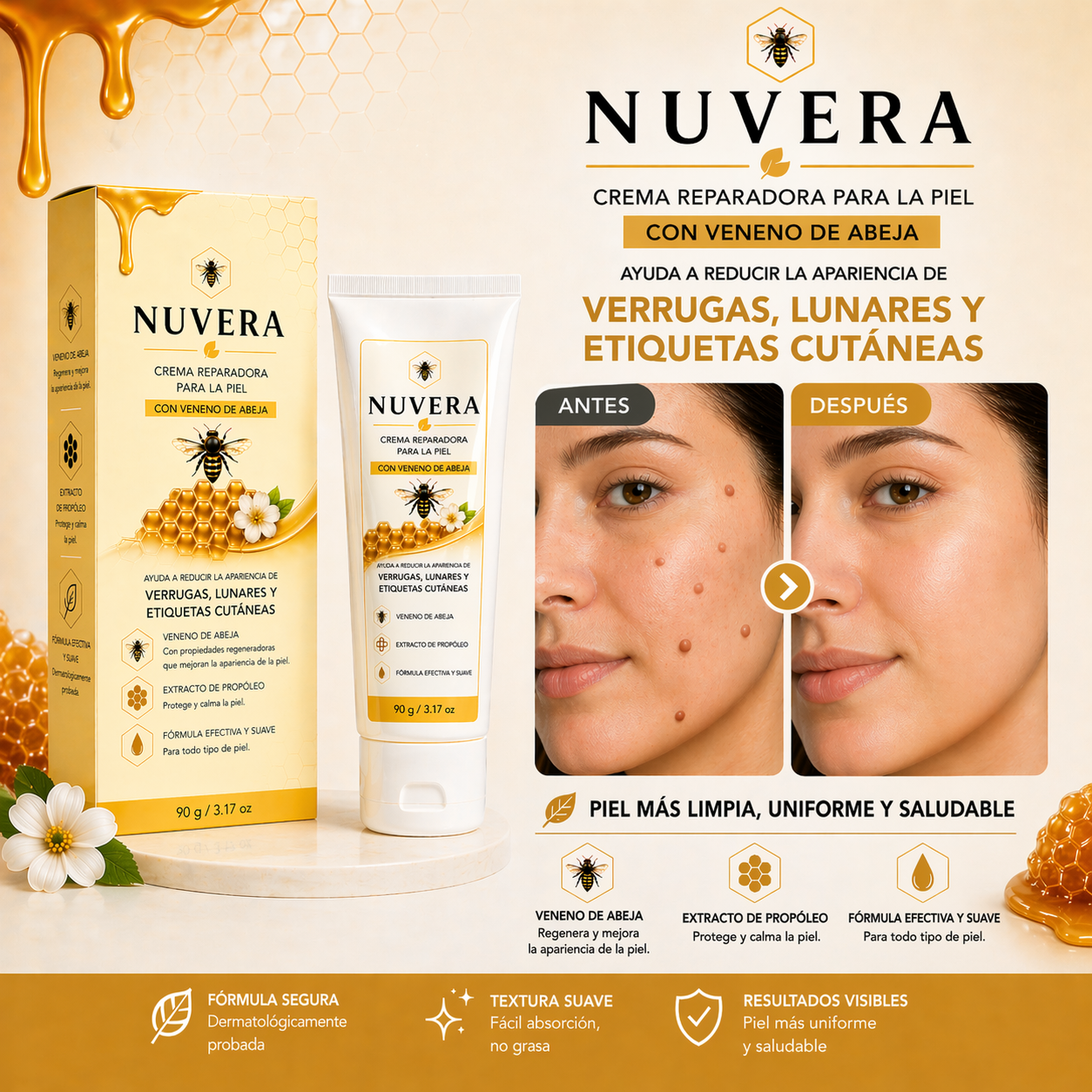 Crema Nuvera antiverrugas
