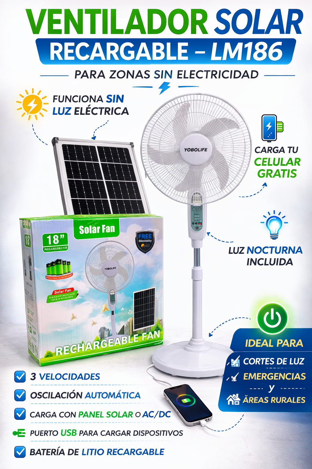 Ventilador Solar Pro