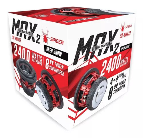 SUBWOOFER  SPIDER  2400 WATTS 8 PULGADAS / SR-8MAX2