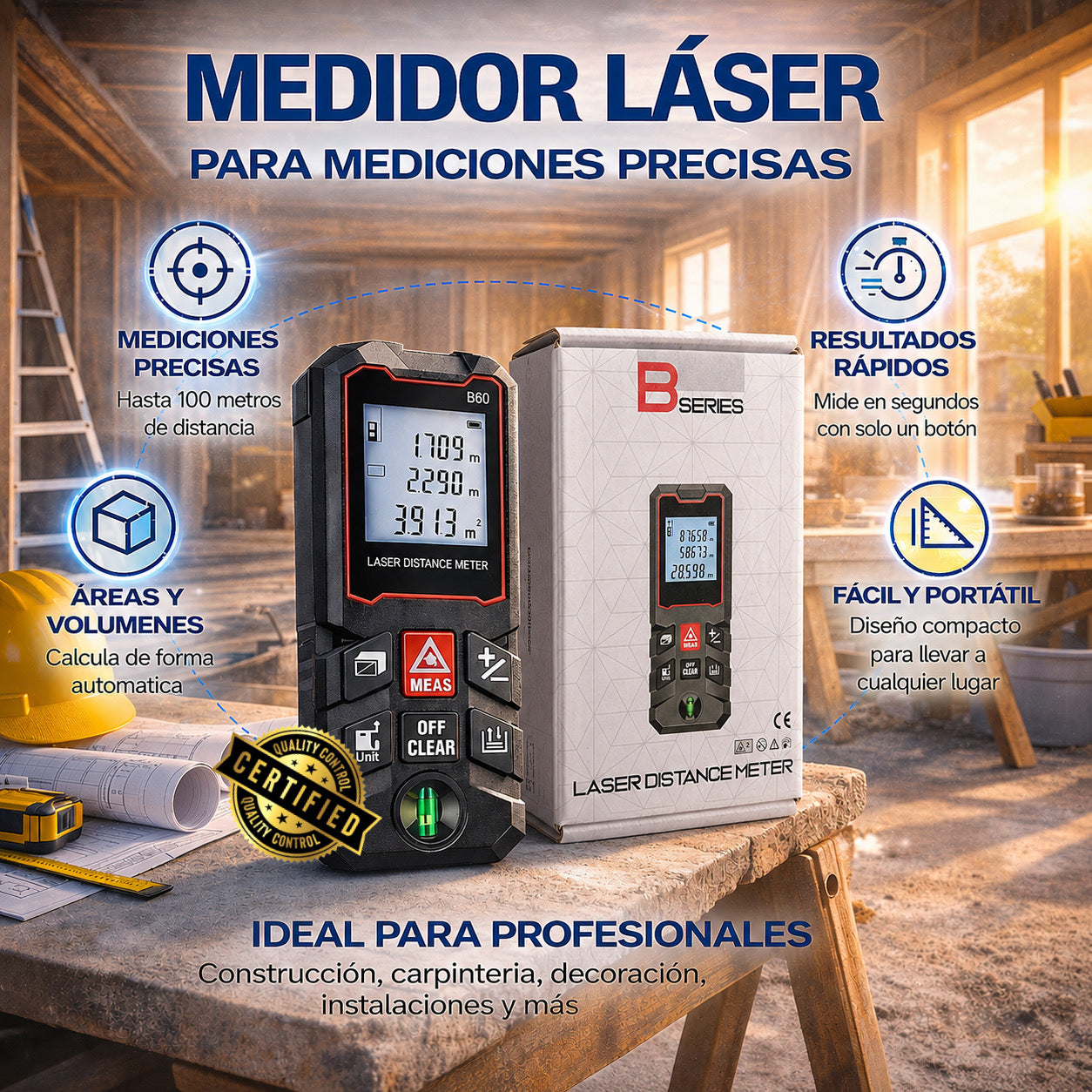 Medidor laser 100 Metros