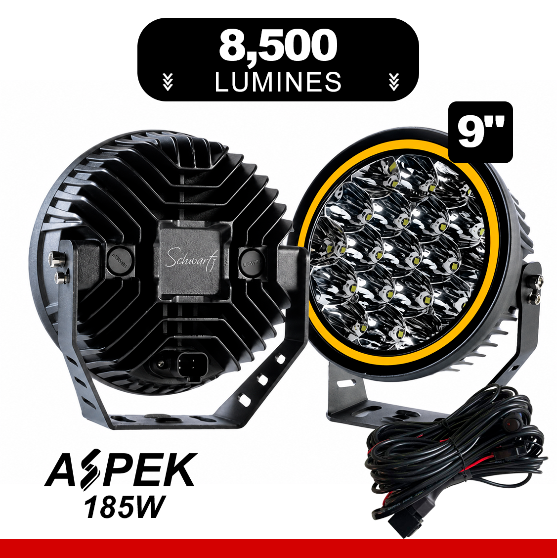 Par de Neblineras Led con Drl de 9 Pulgadas (Con Arnes)