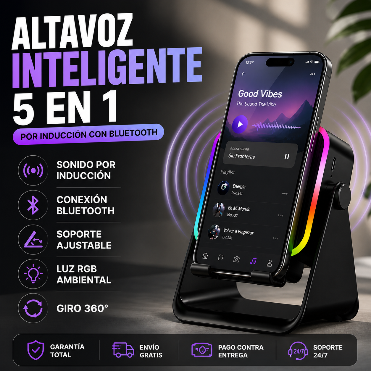 Altavoz inteligente 5 en 1