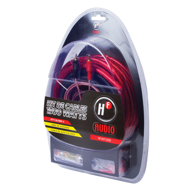 KIT DE CABLES CALIBRE 4 HF AUDIO / 1500 WATTS
