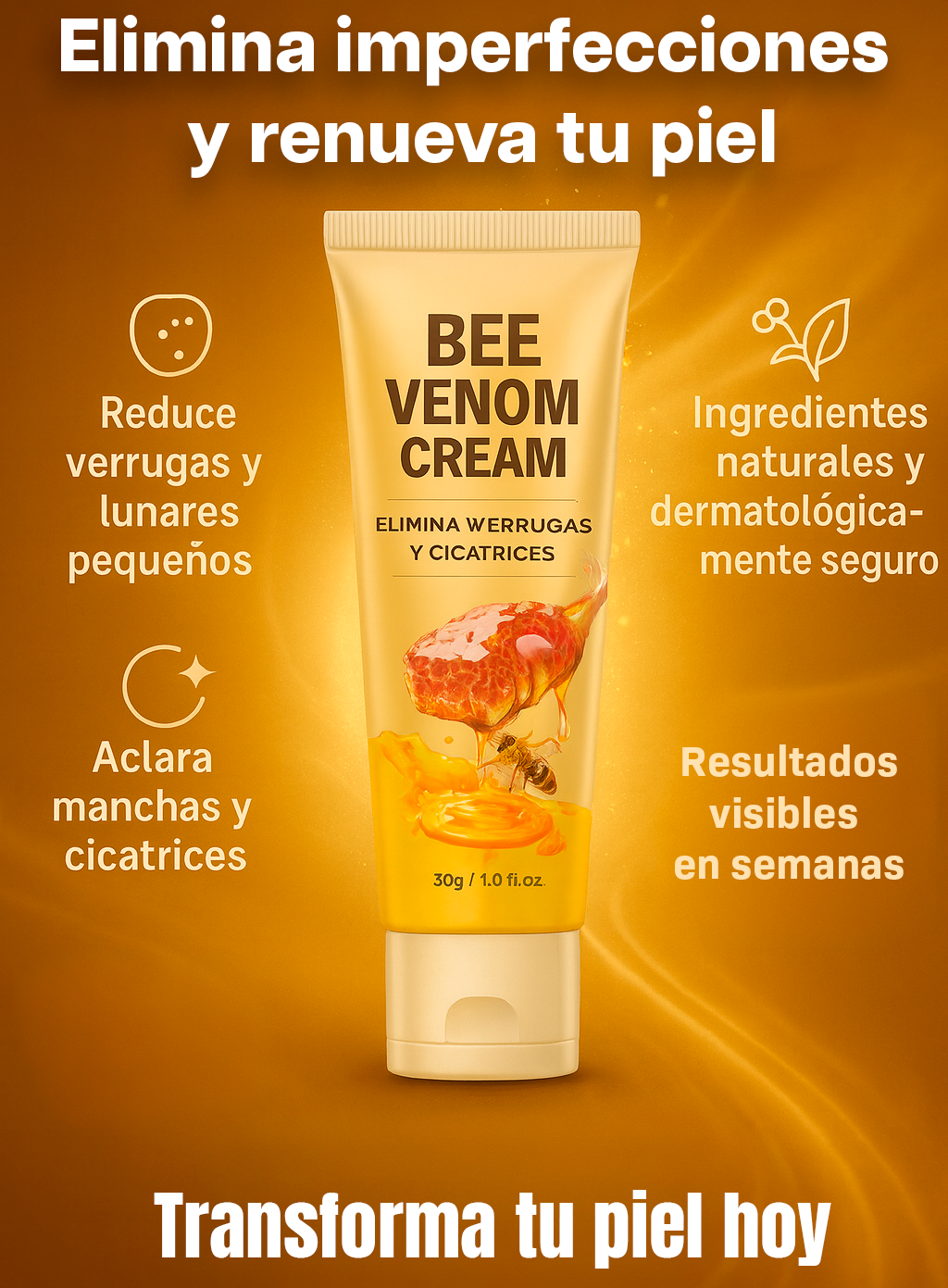 Crema Anti-Verrugas con veneno de Abeja