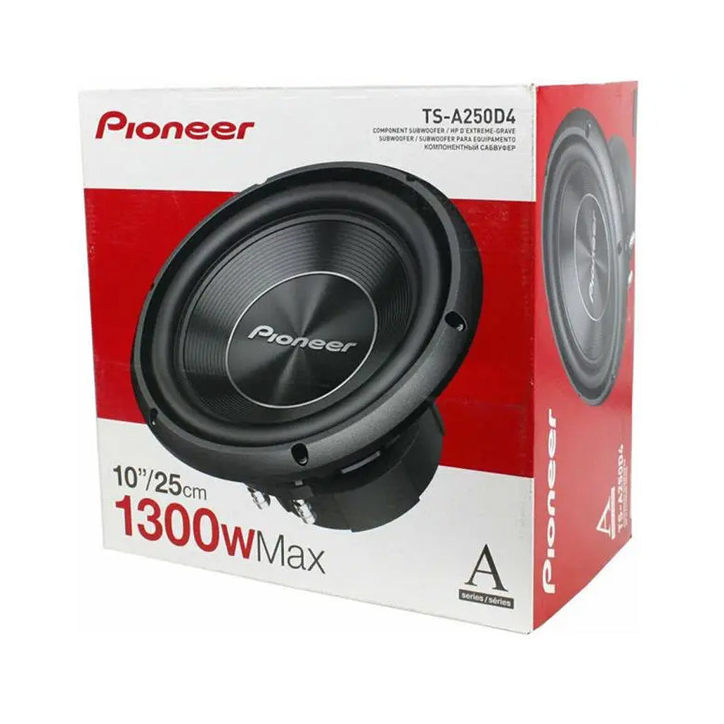 SUBWOOFER PIONEER DOBLE BOBINA 1300 WATTS 10 PULGADAS / SERIE A TS-A250D4