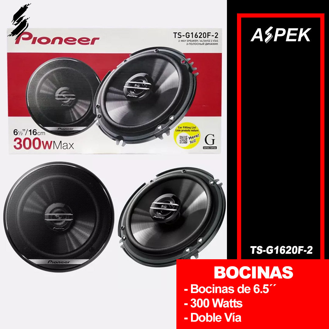 BOCINAS PIONEER 300 WATTS 6 PULGADAS / TS-G1620F-2