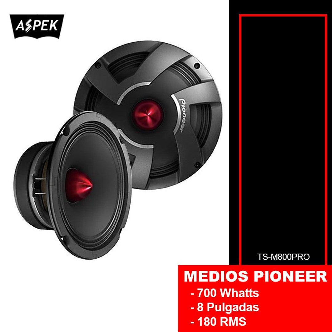PAR MEDIOS PIONEER DE 8´´ 700W / TS-M800PRO