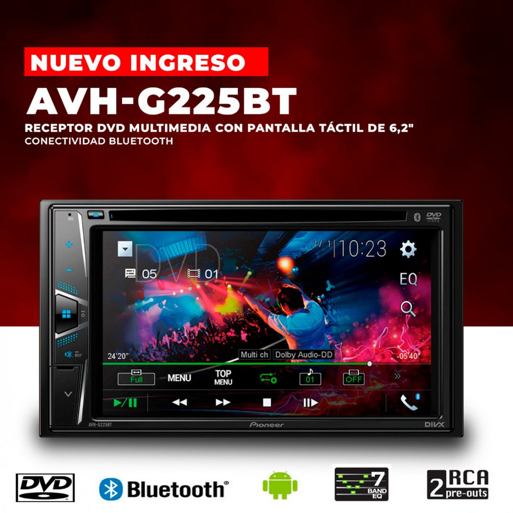 RADIO PIONEER CON DISCO Y BLUETOOTH / AVH-G225BT